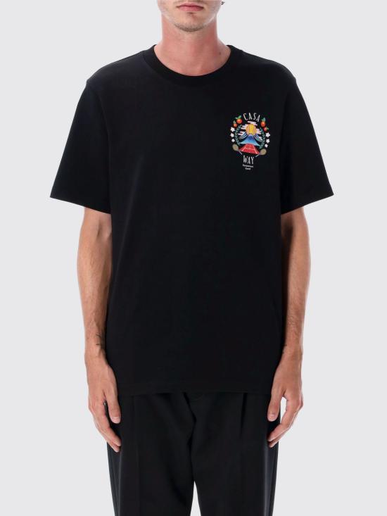 25FW 카사블랑카 반팔 티셔츠 MPF25JTS001 09 Black