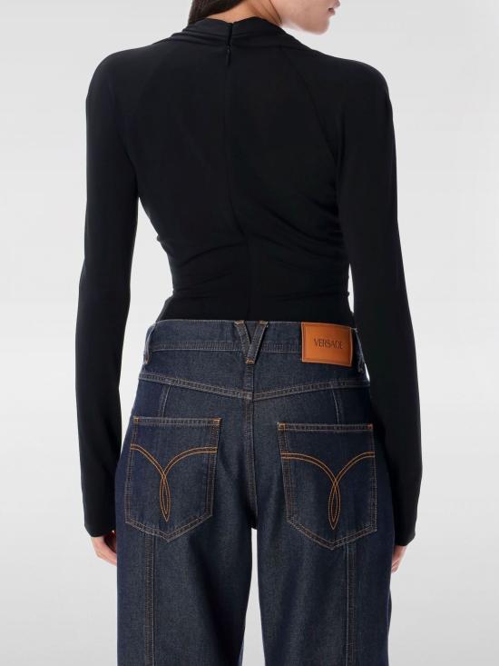 25FW 베르사체 긴팔 티셔츠 10210181A14475 1B000 Black - VERSACE