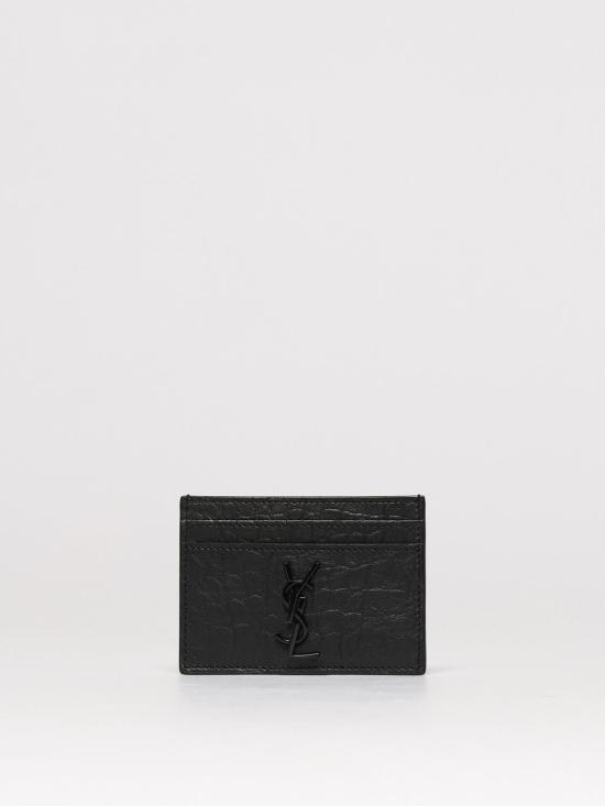 25FW 생로랑 모노그램 카드지갑 485631BTY0U 1000 Black