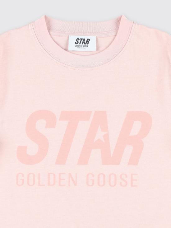 25FW [키즈] 골든구스 티셔츠 GKP01273P00224925523 Pink - GOLDEN GOOSE