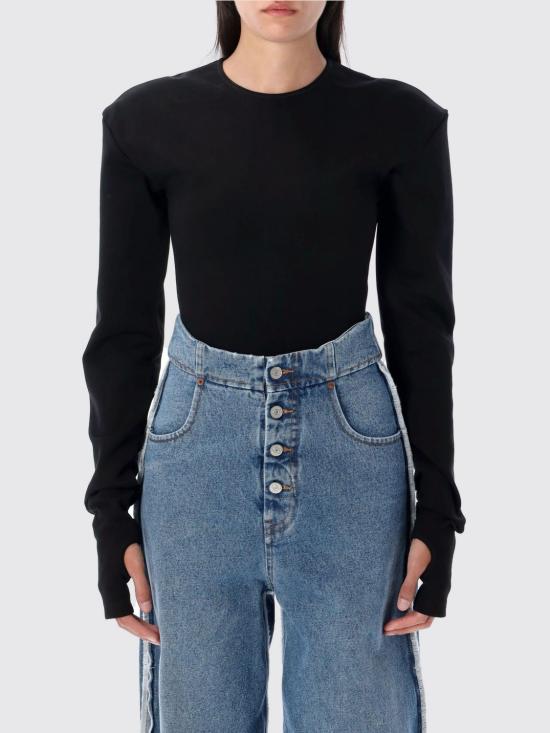 25FW MM6 메종마르지엘라 긴팔 티셔츠 S62NA0083M20151 900 Black