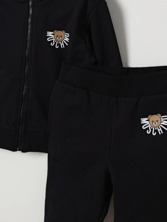 25FW [키즈] 모스키노 캐주얼 세트 HMK03XLCA40 60100 Black - MOSCHINO