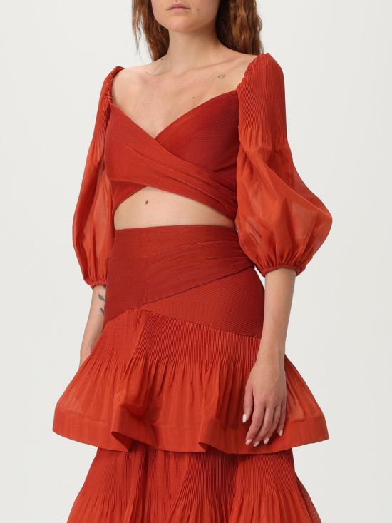 25FW 짐머만 블라우스 3915TS25R DKRD Red - ZIMMERMANN