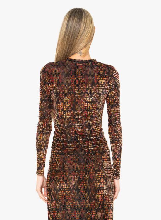  제이비큐 긴팔 티셔츠 JBQ 휴고  레드 모자이크 - JBQ