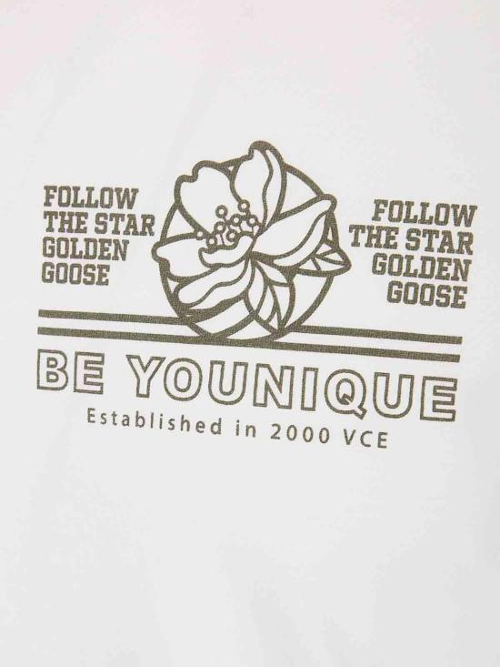 25FW 골든구스 반팔 티셔츠 GWP01220P00211811616 White - GOLDEN GOOSE