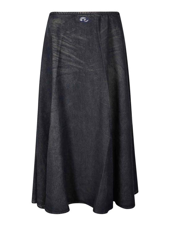  디젤 롱 스커트 A18349068TE01 Black