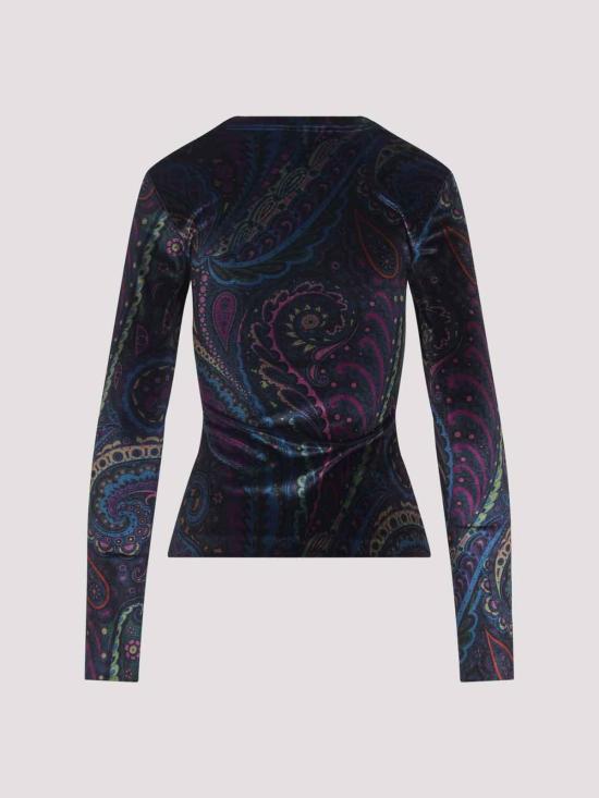 25FW 에트로 긴팔 티셔츠 WRJB002699IAS53X0887 Blue - ETRO