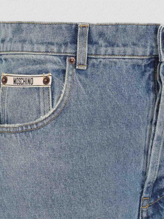  모스키노 스트레이트 팬츠 252EA031955230281 Blue - MOSCHINO