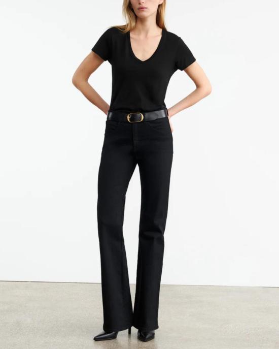  닐리로탄 데님 팬츠 닐리 로탄 셀리아 진 디스트레스드 블랙 - NILI LOTAN