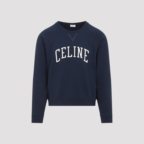 25FW 셀린느 긴팔 티셔츠 RY0HD670QFZD6 NAVY ECRU BLACK DOM