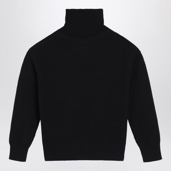 25FW 아미 ADC 터틀넥 스웨터  UKS839U018 R AMI 009 Black - AMI