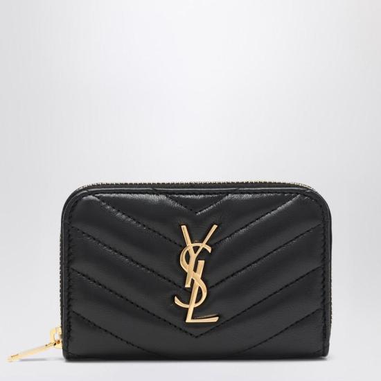 25FW 생로랑 카산드라 램스킨 체인지 퍼스  804479AAA44 R YSL 1000 Black