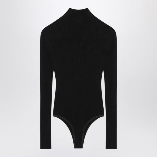 25SS 알라이아 바디수트 티셔츠 AA9B0330K017ACO Q ALAIA 995 Black - ALAIA