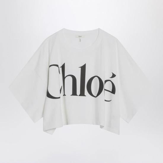 25FW 끌로에 반팔 티셔츠 CH24AJH09183 R CHLOE 101 WHITE