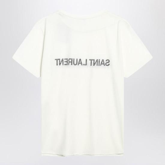 25FW 생로랑 반팔 티셔츠 663278Y37AW R YSL 9744 WHITE - SAINT LAURENT