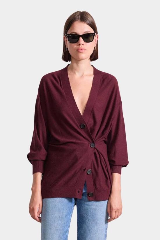  어피스 어파트 가디건 어피스 아파트 드리피 티슈 카디건 멀베리