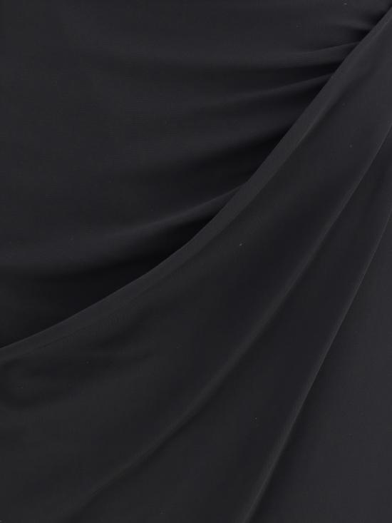 25FW 베르사체 미디 스커트 10219891A14475 1B000 BLACK - VERSACE