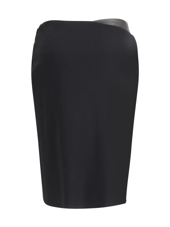 25FW 베르사체 미디 스커트 10219891A14475 1B000 BLACK - VERSACE