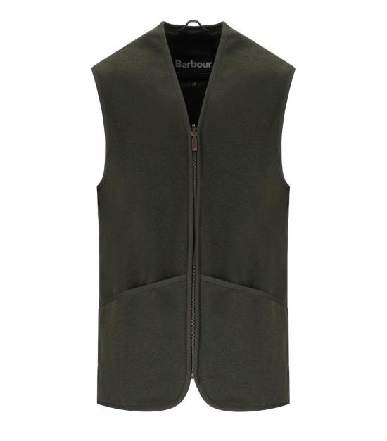 25FW 바버 웜 파일 웨이스트코트 집 인 라이너 MLI0004 SG71 36 Green - BARBOUR