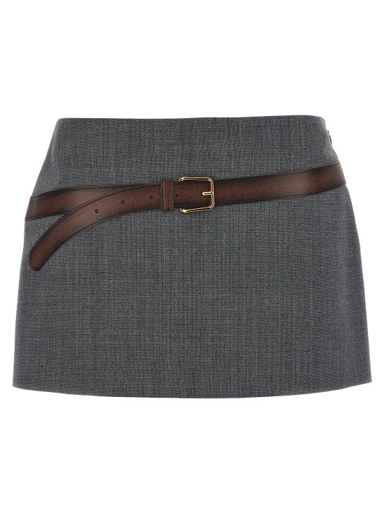 25FW 프라다 숏 스커트 P151WGSOOO16NOF0480 Gray