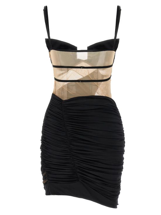 24FW 넨시 도자카 숏 원피스 NDAW24DR200BLACKCHESTNUT Black - NENSI DOJAKA