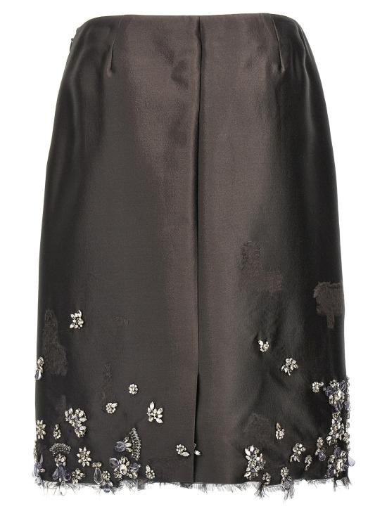 25SS 프라다 미디 스커트 P181YRSOOO16L8F0031 Gray - PRADA