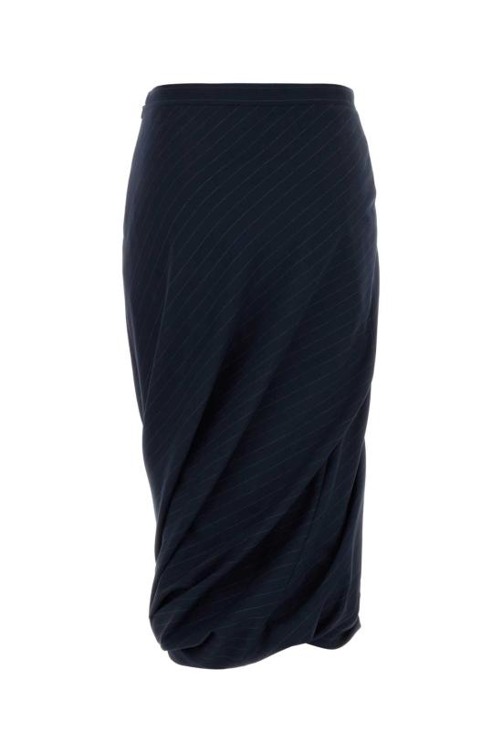 25SS 발렌시아가 미디 스커트 831231TST24 4100 Stripped - BALENCIAGA