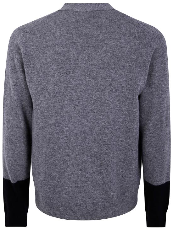 25FW 꼼데가르송 파인 니트 버튼업 가디건 FZ N109 3 TOP GREY BLACK - COMME DES GARCONS