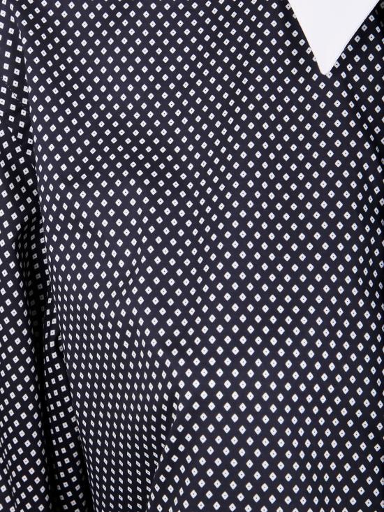 25FW 톰포드 다이아몬드 프린트 클래식 핏 버튼업 셔츠 HLVA03 C0008 NWA BLACK WHITE - TOMFORD