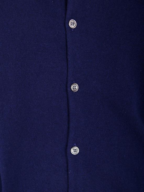25FW 꼼데가르송 파인 니트 버튼업 가디건 FZ N110 2 NAVY TOP GREY - COMME DES GARCONS