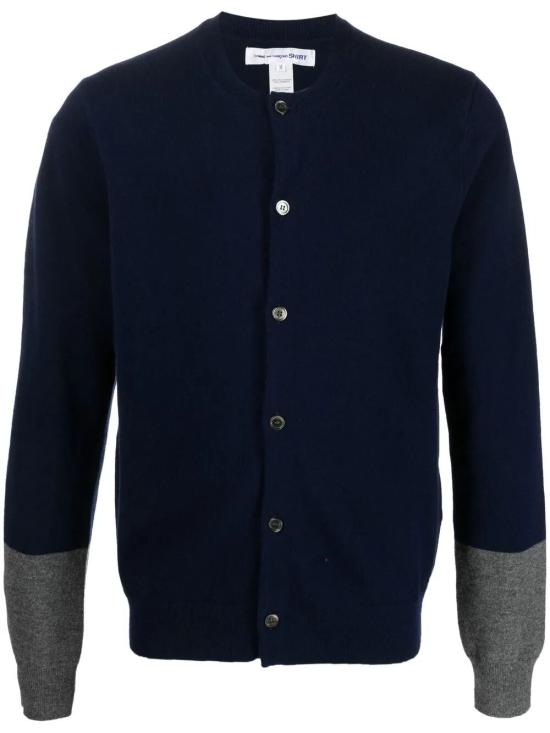 25FW 꼼데가르송 파인 니트 버튼업 가디건 FZ N110 2 NAVY TOP GREY