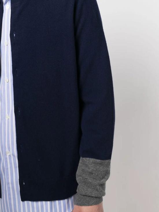25FW 꼼데가르송 가디건 FZ N110 2 NAVY TOP GREY - COMME DES GARCONS