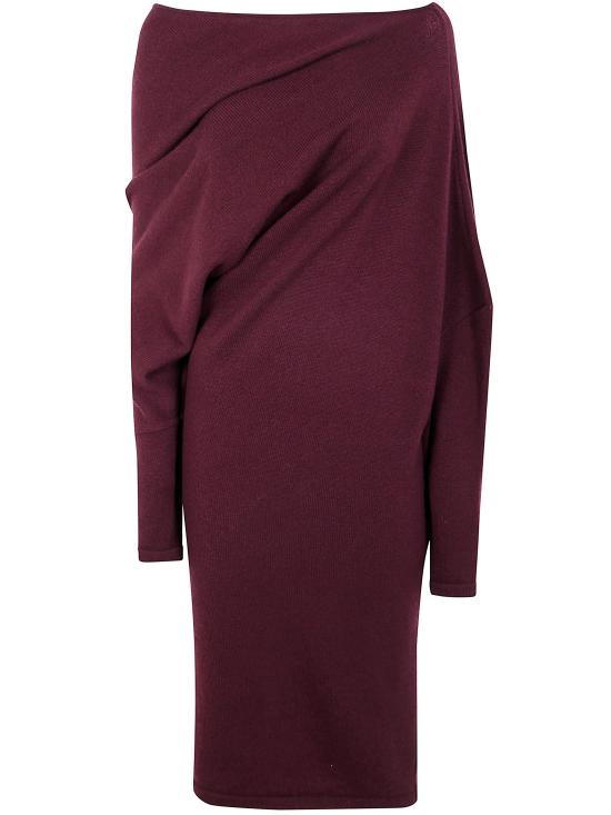 25FW 지안루카카페놀로 숏 원피스 25IK1167 800 AUBERGINE