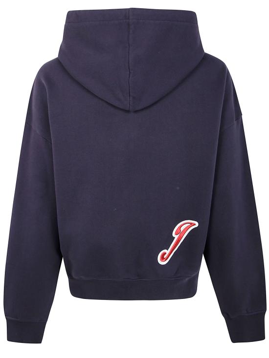 25FW 자크뮈스 후드 티셔츠 25HHOM00415AJ00126 3GH VARSITY PATCH NAVY - JACQUEMUS