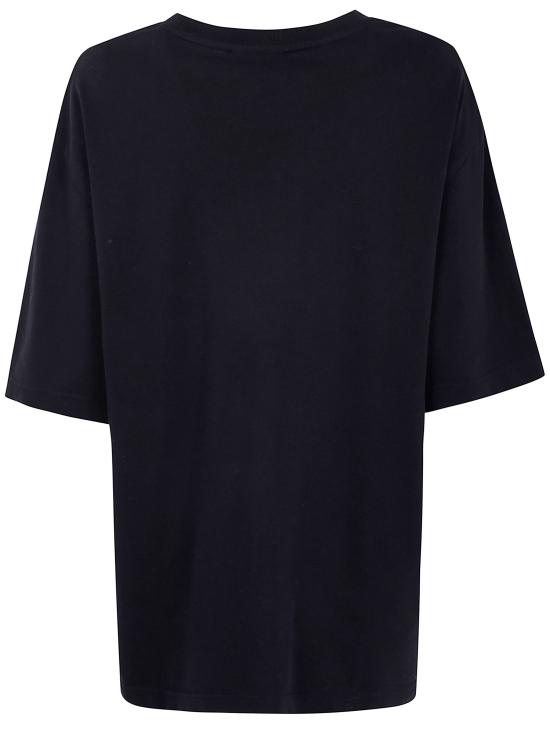 25FW 메종키츠네 자수 오버사이즈 티셔츠 OM00122KJ0119 P199 BLACK - MAISON KITSUNE