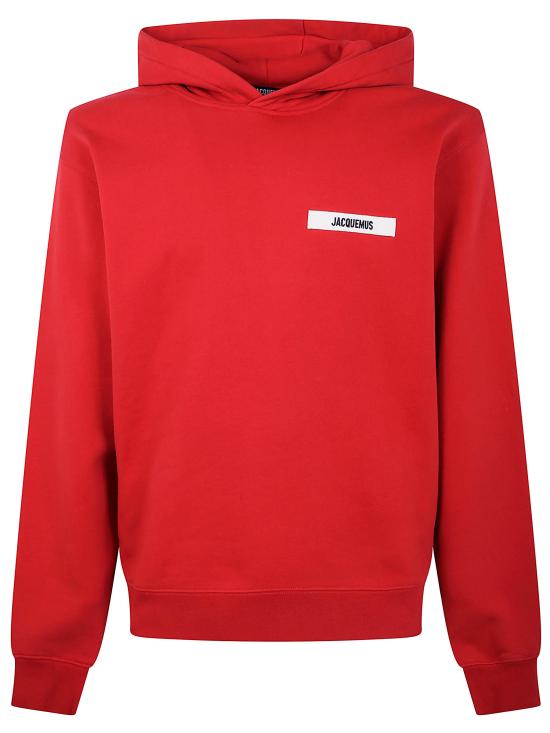 25FW 자크뮈스 후드 티셔츠 25EHOM00247AJ00126 480 DARK RED - JACQUEMUS