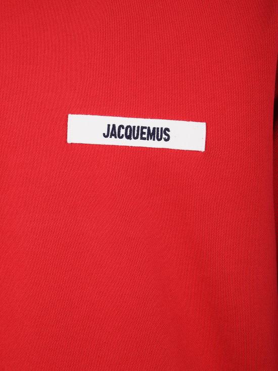 25FW 자크뮈스 후드 티셔츠 25EHOM00247AJ00126 480 DARK RED - JACQUEMUS