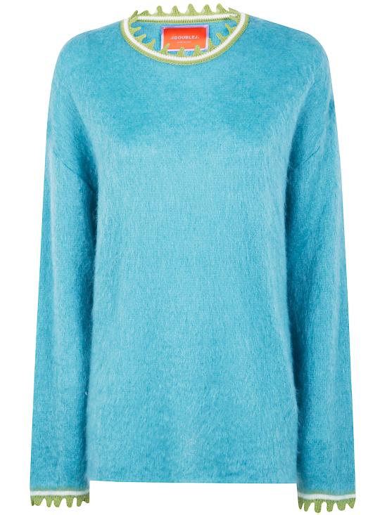 25FW 라 더블제이 스웨터 PUL0165 KNI170SOLID BU08 TURQUOISE