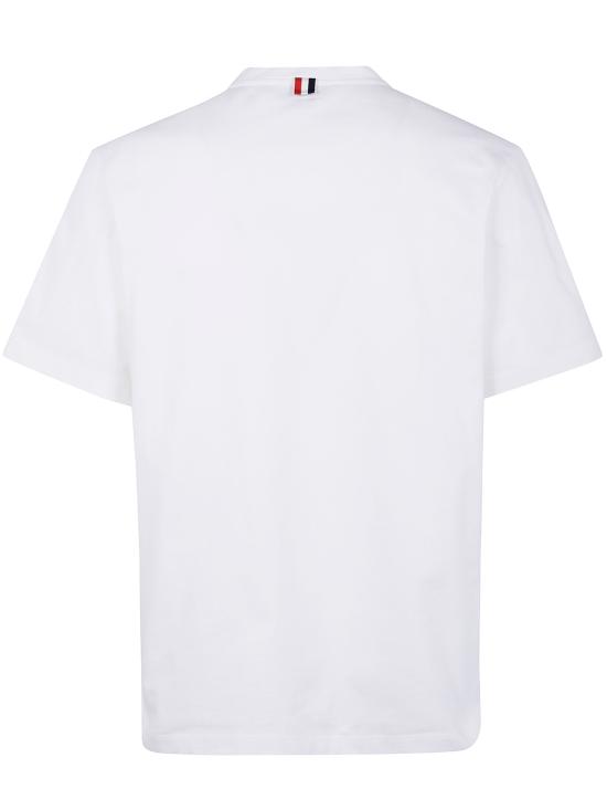 25FW 톰브라운 반팔 티셔츠 MJS295E J0235 100 WHITE - THOM BROWNE