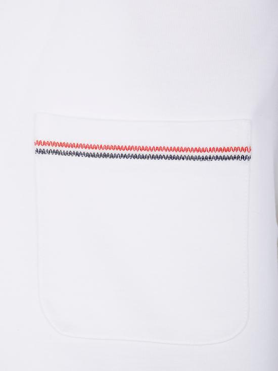 25FW 톰브라운 반팔 티셔츠 MJS295E J0235 100 WHITE - THOM BROWNE