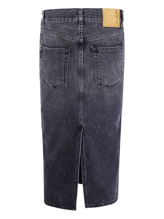 25FW 하이쿠레 미디 스커트 HEW08103DF174 L0902 AUTHENTIC BLACK WASH - HAIKURE