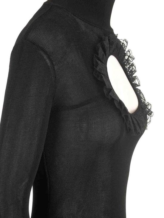  셀프 포트레이트 바디수트 티셔츠 SS25CK005TBBLACK Black - SELF PORTRAIT