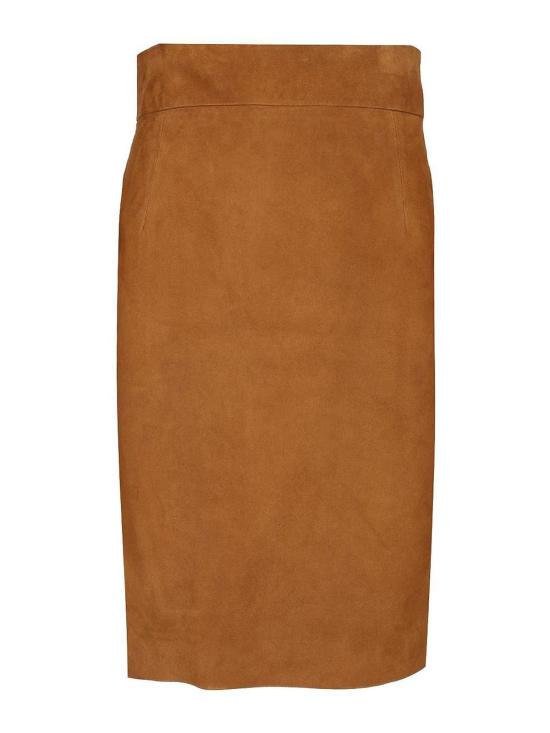  딸리아토레 미디 스커트 LEXACHE2501CUOIO Brown