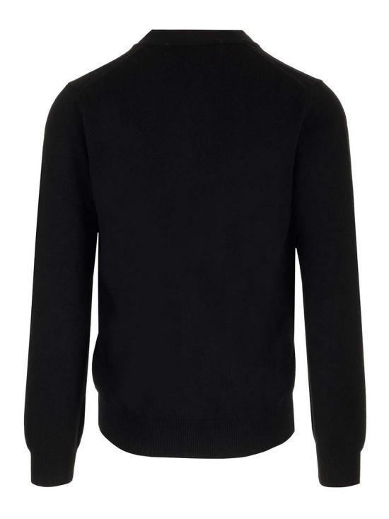  꼼데가르송 V넥 하트 와펜 가디건 AXN008051ABLACK Black - COMME DES GARCONS