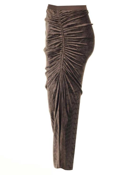  릭 오웬스 미디 스커트 LI02D5310VST184 Brown - RICK OWENS