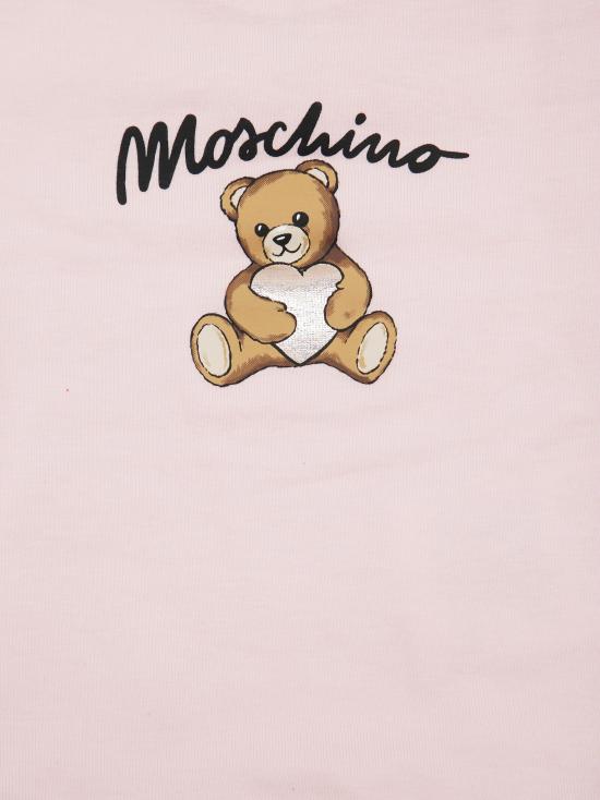 25FW [키즈] 모스키노 티셔츠 MDO00S LBA11 50209 SUGAR ROSE ROSA - MOSCHINO