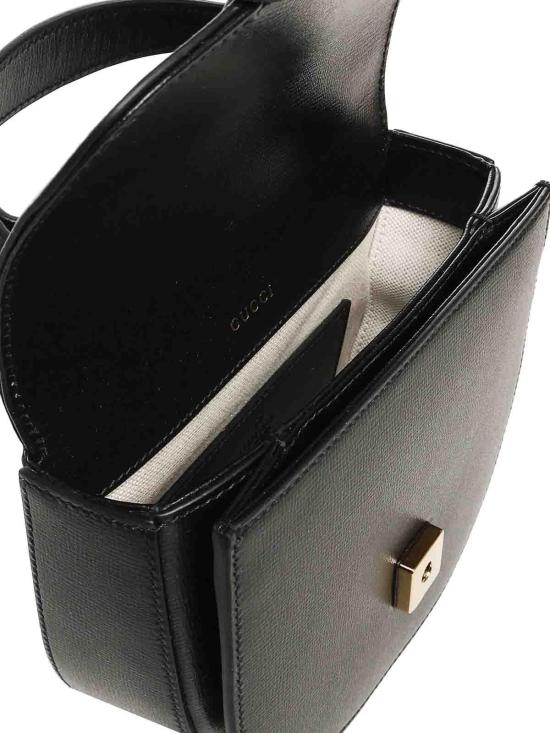  구찌 홀스빗 1955 미니 탑 핸들백 7813871AAQD1000 Black - GUCCI