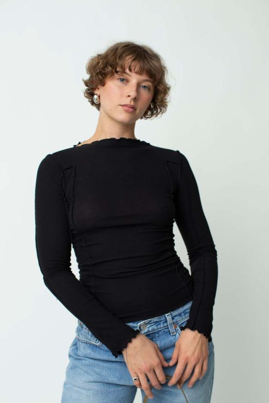  베이스레인지 긴팔 티셔츠 오마토 롱슬리브 탑