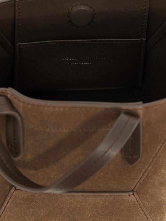 26SS 브루넬로 쿠치넬리 스웨이드 BC Duo 미니 백 MBDLD2675C8769 Brown - BRUNELLO CUCINELLI