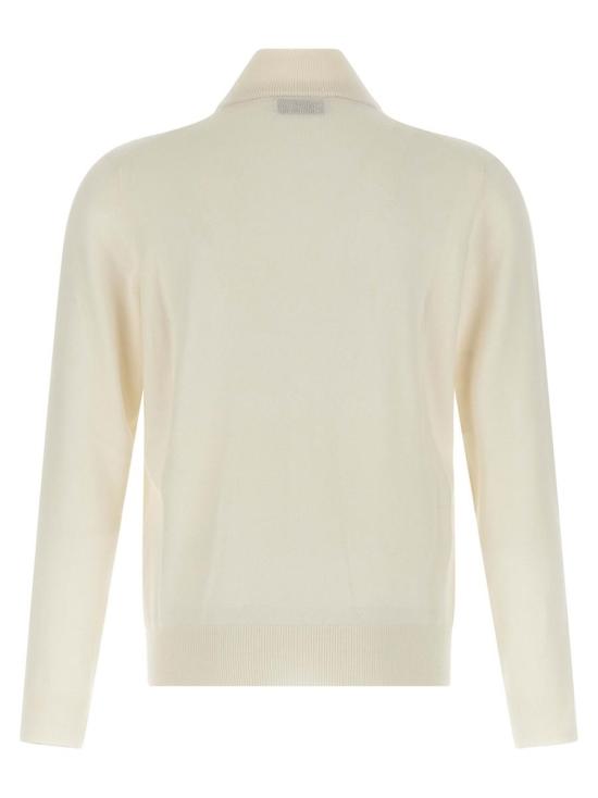 25FW 브루넬로 쿠치넬리 집업 니트 M2200106CO312 WHITE - BRUNELLO CUCINELLI
